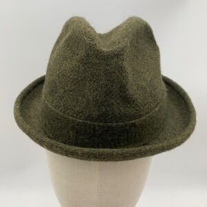 Vintage The Sport Setters Fedora Country Hat Men Olive Green Wool Retro READ